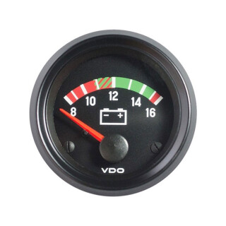 VDO Cockpit International Voltmeter 8-16 Volt