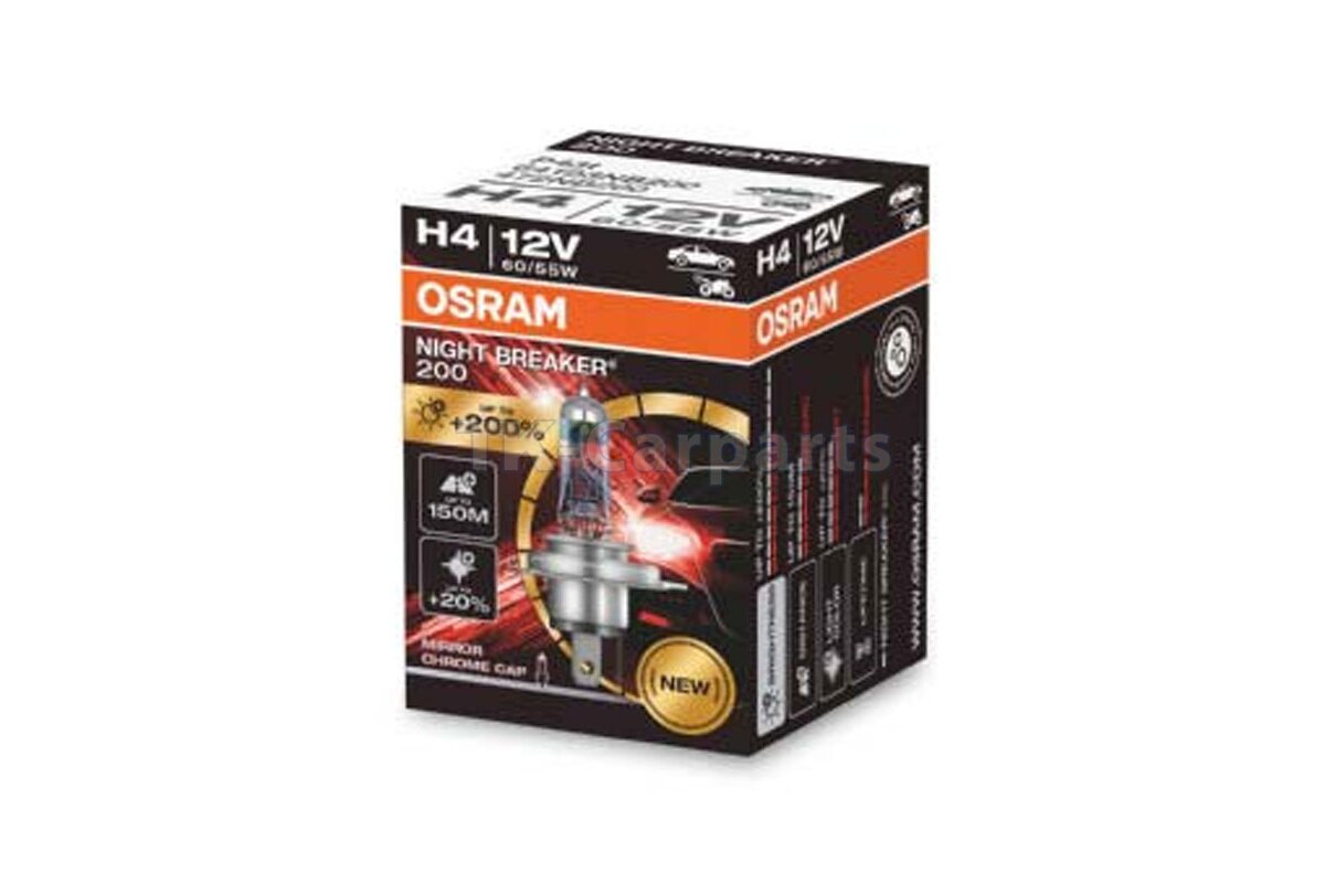 Glühlampe 12V 55/60 W -H4- OSRAM Nightbreaker 200