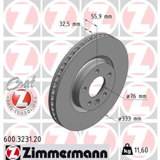 Bremsscheiben (Satz) innenbelüftet  333 x 32,5 PR-2E4