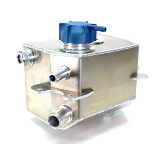 Ausgleichsbehälter Aluminium ab 5/83, Stutzen oben 17 mm, unten 25 mm