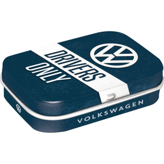 Pillendose Blech "VW Drivers only"