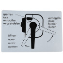 Aufkleber "Verriegelung...