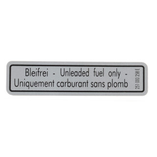 Aufkleber "Bleifrei"
