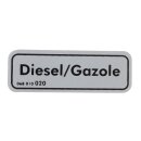 Aufkleber "Diesel/Gasole"