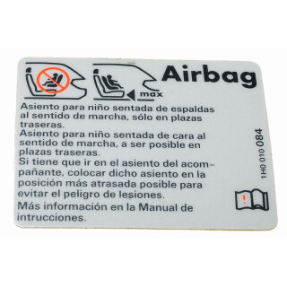 T4 Kennschild Airbag in Spanisch