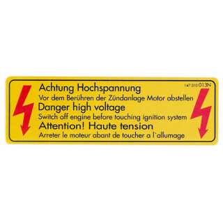 Kennschild Hochspannung für Relaiskastendeckel