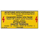 Kennschild Hochspannung f&uuml;r Luftfilterdeckel