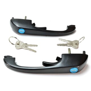 2 Türgriffe mit Schlüssel vorne rechts oder links gleichschließend