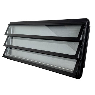 Lamellenfenster komplett mit Dichtungen (Verstellknopf links) 80-92