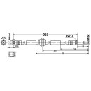 Bremsschlauch vorne 550 mm