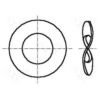 Federscheibe gewellt M5 verzinkt