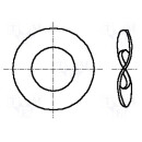 Federscheibe gewellt M5 verzinkt