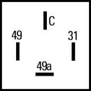 LED - Blinkgeber 12V 3+1