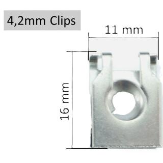 Blechmutter Edelstahl 4,2 x 16 x 11