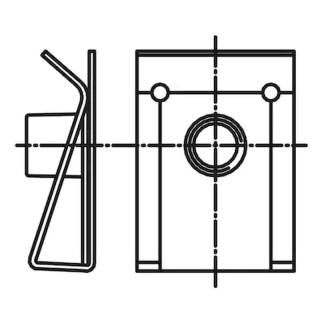 Schnappmutter (Blechmutter) M8 x 28 x 18,5